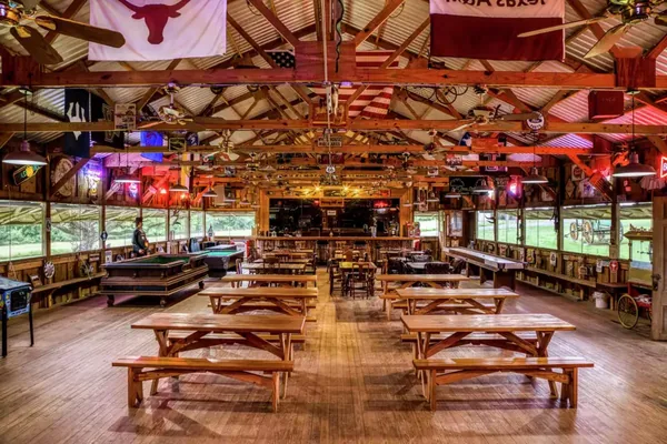 The dance hall and saloon